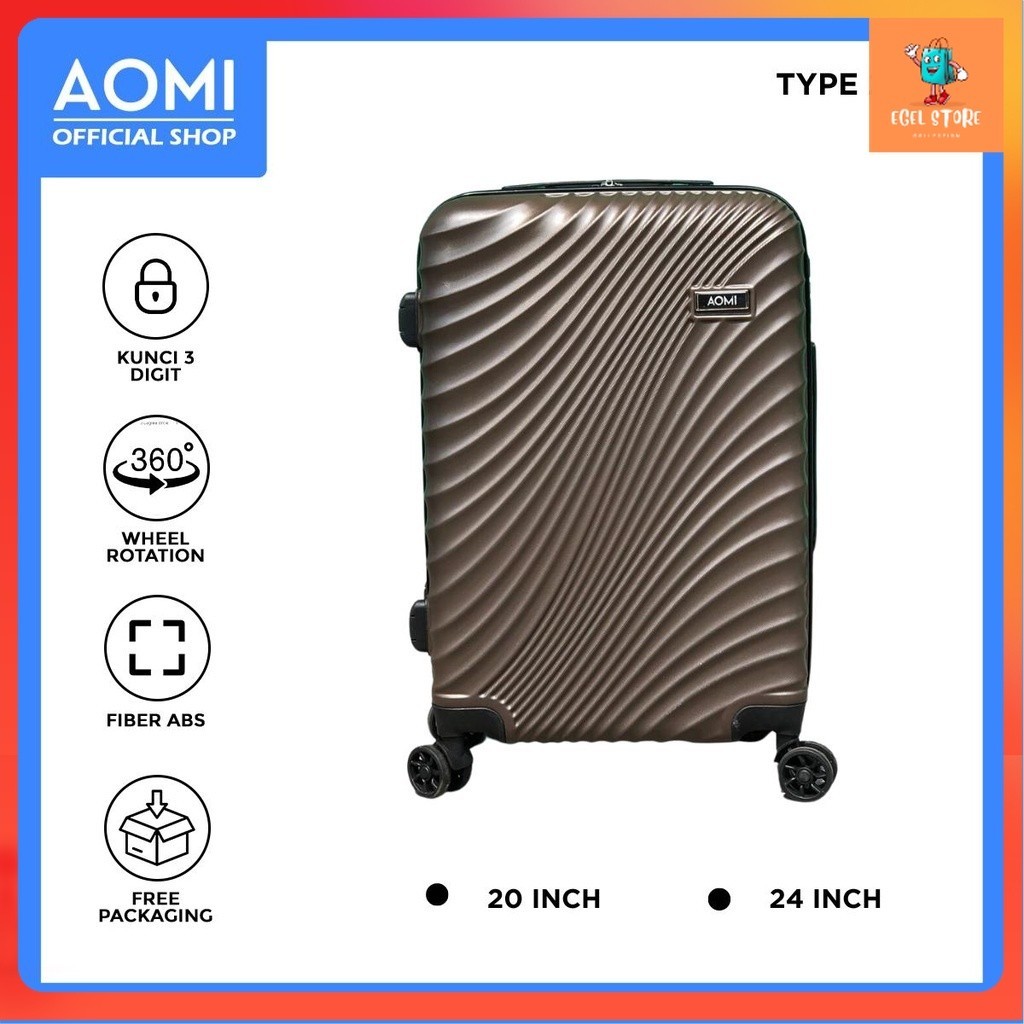 Koper Termurah Terbaru / AOMI~Koper 24 inch dan 20inch 2 Motif  Type 200 Rekomendasi Koper Kabin Pes