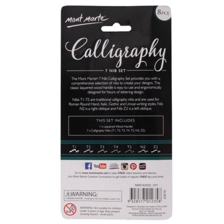 

PROMO!! -Mont Marte 7 Nib Calligraphy Set