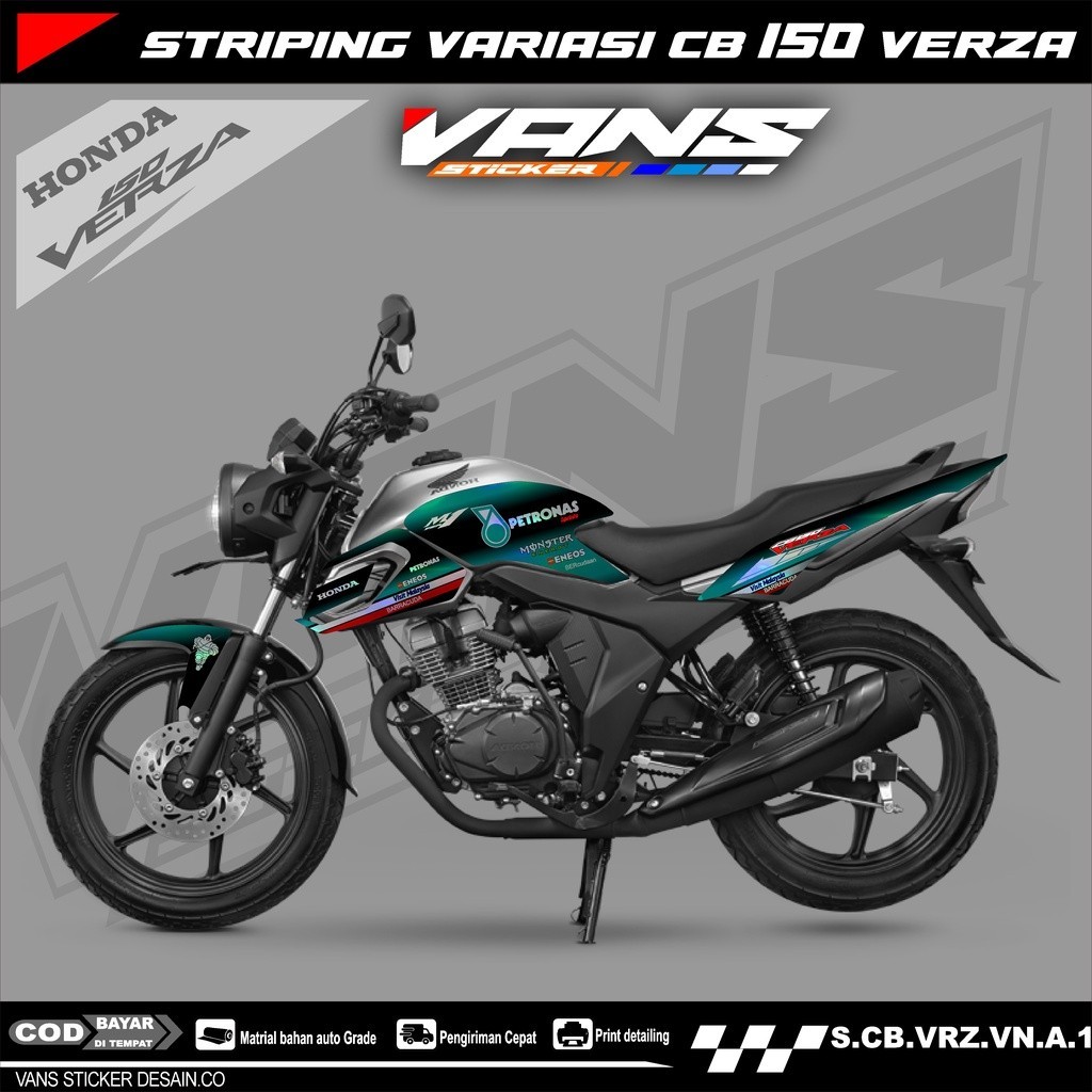 Sticker striping petronas motor cb verza,lis variasi petronas motor cb verza