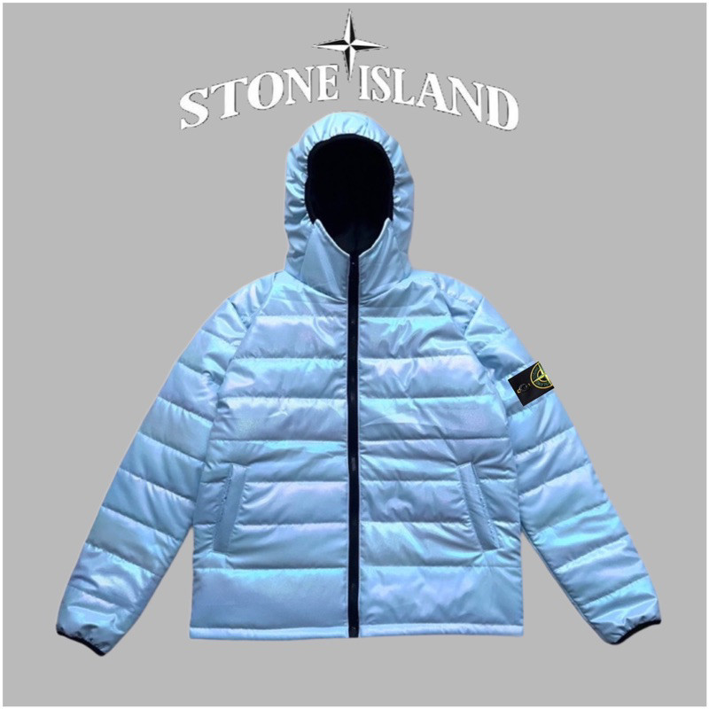 RAMADHAN SALE - NEW Jaket puffer royal blue unisex full tag jaket stone island gelembung puffer