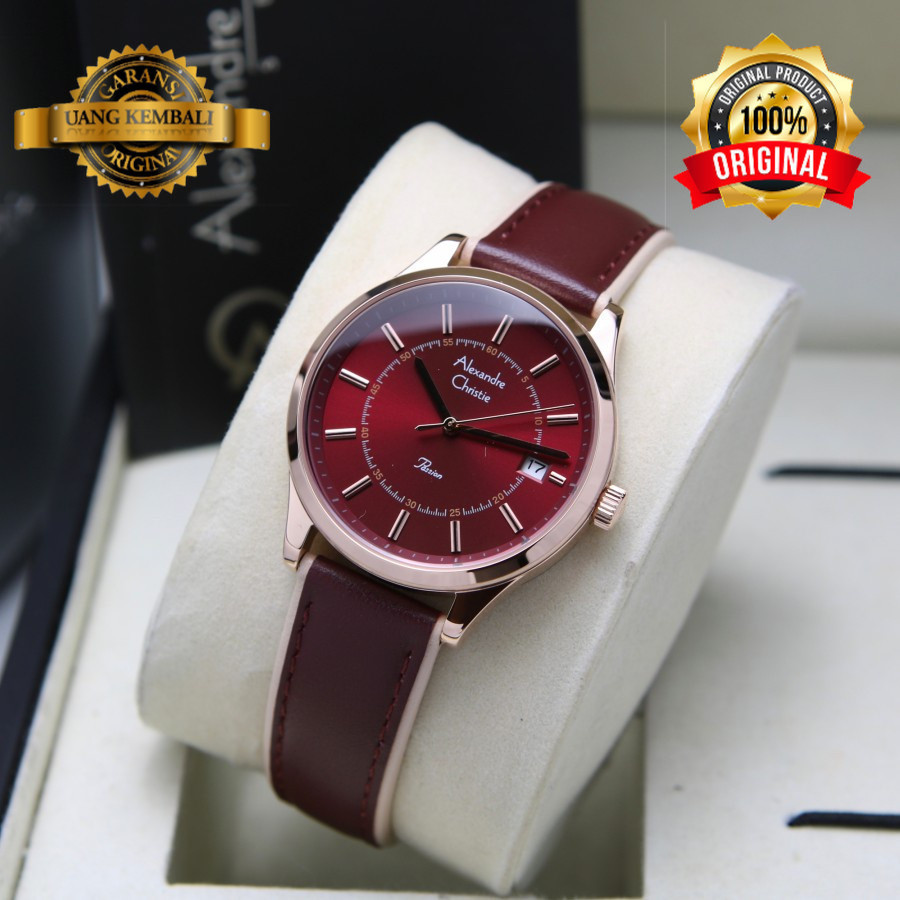 ORIGINAL Jam Tangan Wanita KULIT Alexandre Christie AC Garansi Resmi 1 Tahun 2954 2962 2968 2972 297