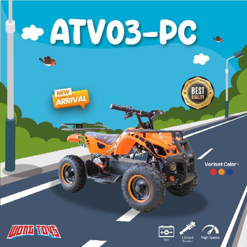 promo diskon 70% MINI ATV LISTRIK PC MOTO ATV03-PC