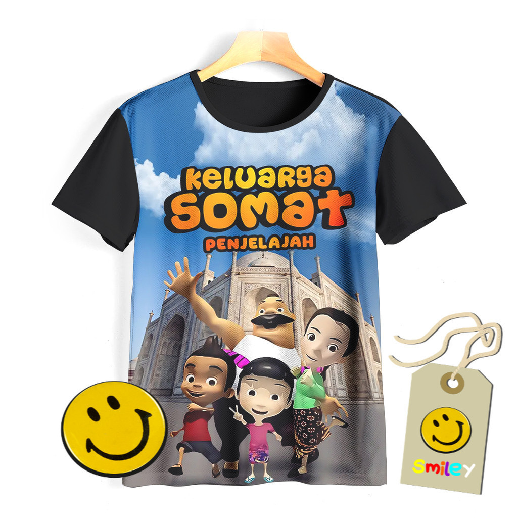 Kaos Anak Animasi Keluarga Somat Baju 3D Kartun Keluarga Somat 06CD008 Untuk Usia 1-12 Tahun