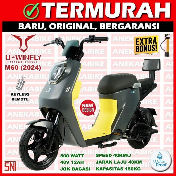 Motor Sepeda Listrik Uwinfly M60 Garansi Resmi U WIN FLY