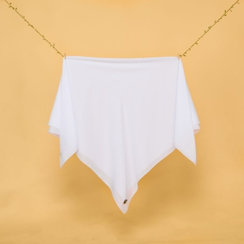 Jilbab Voal Superfine Sahara Putih bersih Seragam Optic White by Subizz -hijab voal segi empat Dua l