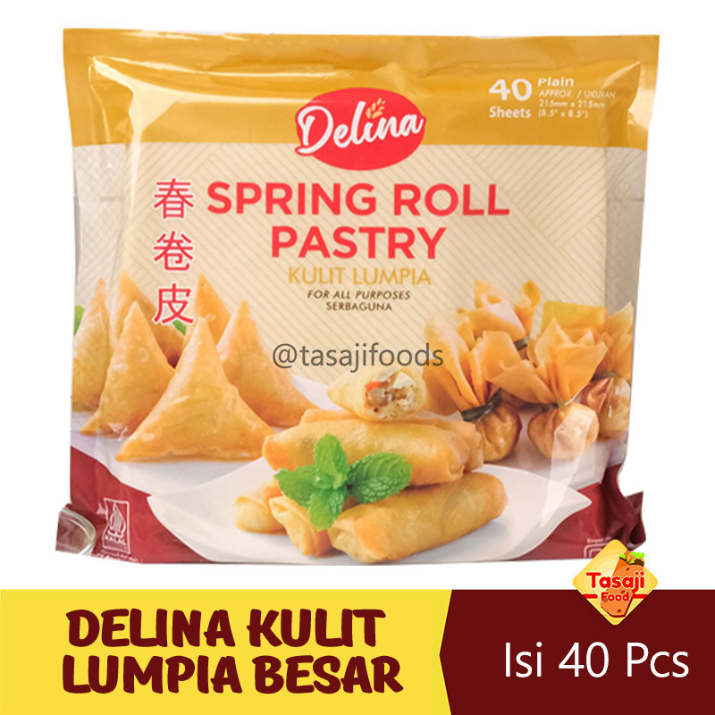 

Delina Kulit Lumpia Besar Isi 40 Pcs Makanan Beku Frozen Food