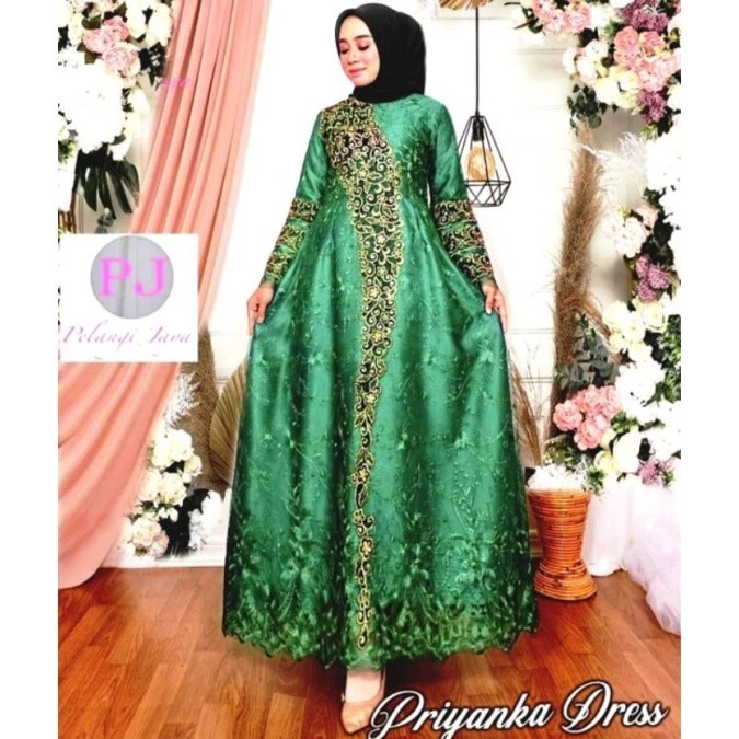Kebaya Gamis Modern Brokat Tulle Aleta/ Kebaya Modern Outer/ Gamis Pesta/ Kebaya Tunik Brokat/ Kebay
