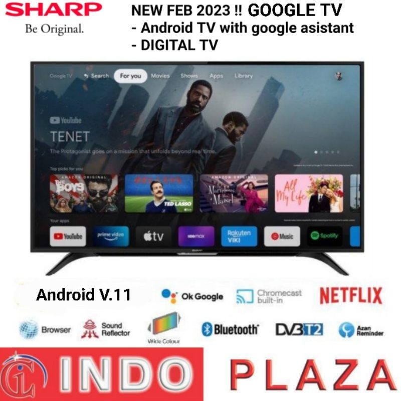 promo sale TV SMART ANDROID 42 INCH SHARP 2T-C42EG1i SMART ANDROID GOOGLE TV (KHUSUS MEDAN)