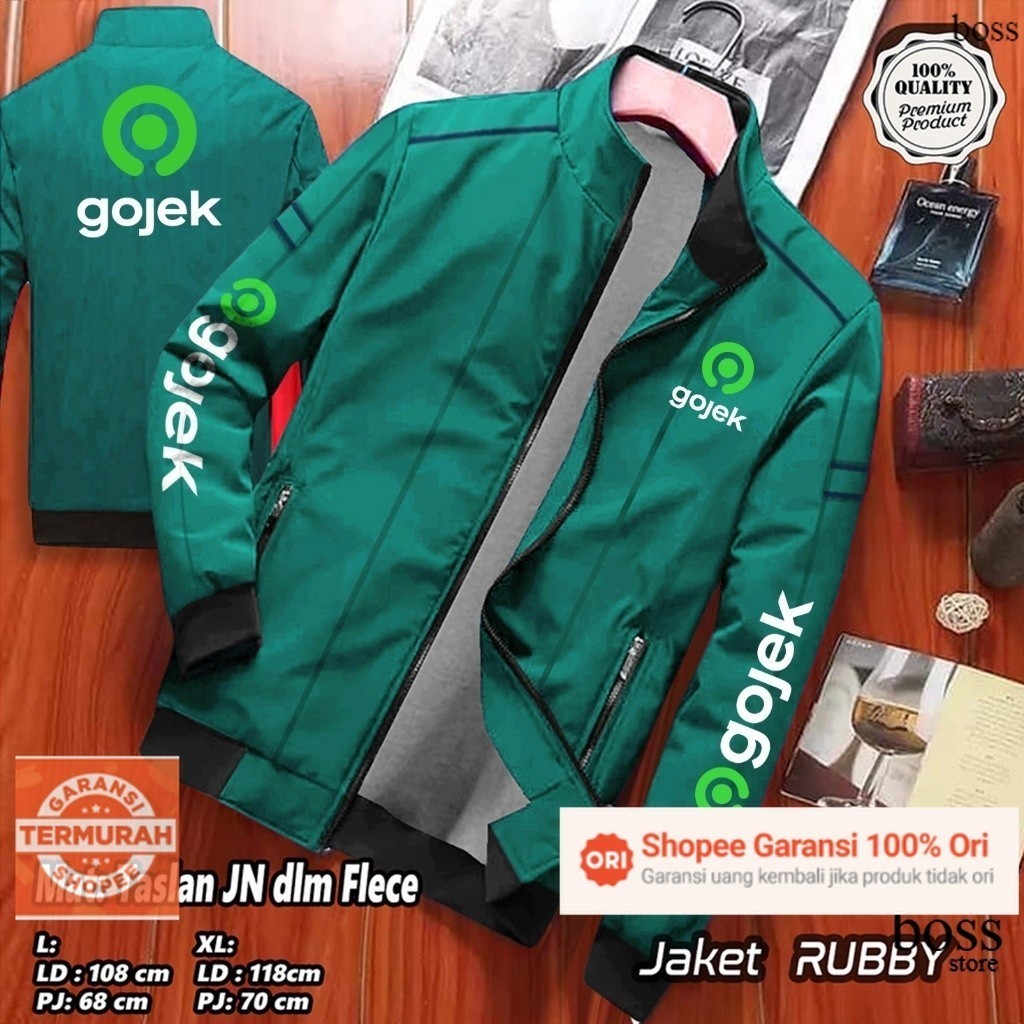 JAKET DRIVER GOJEK WARNA IJO TERBARU / JAKET PARASUT GOJEK PRIA WANITA