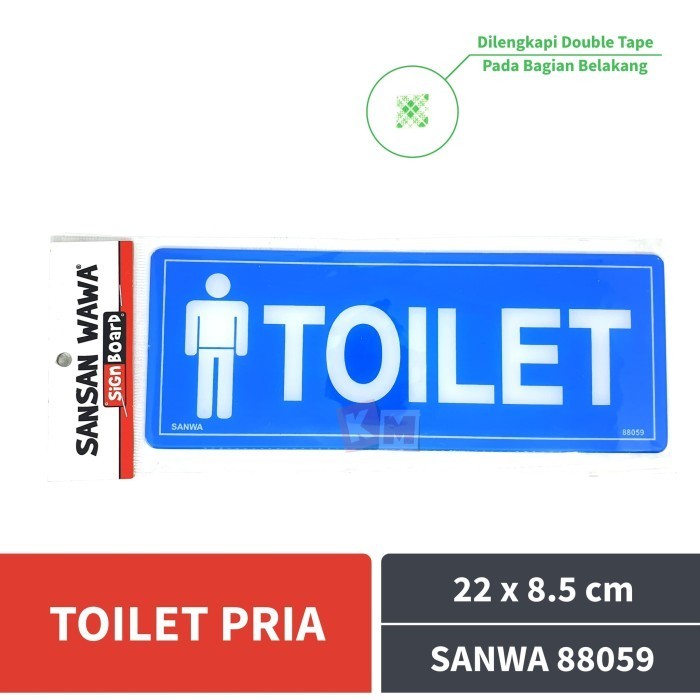 

Sign Board Acrylic Toilet Pria Sansan Wawa SANWA 88059