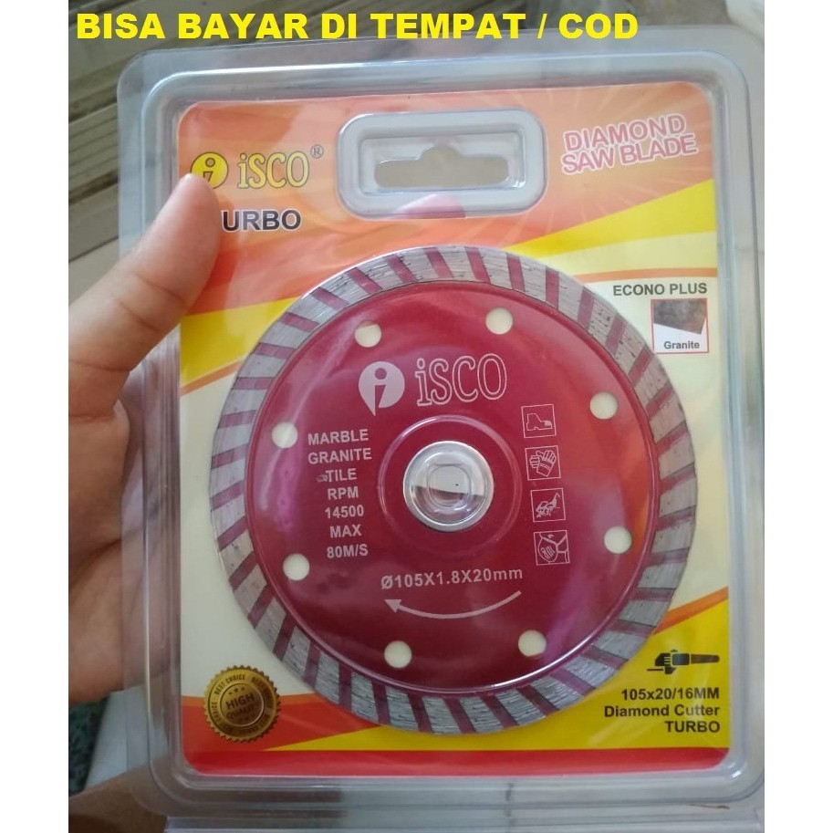 Mata Potong Keramik Isco Turbo - Diamond Saw Blade Turbo Granit 105 x 1.8x20mm