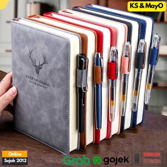 

Buku Diari A5 Catatan Harian Notebook Diary Cover Kulit 180 Lembar