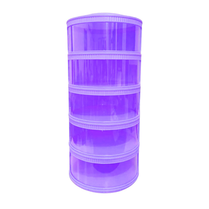 Tudung Saji 5 Susun Estetik Sni Food Storage Rak Penyimpanan Makanan Belum Rakitan Warna Ungu