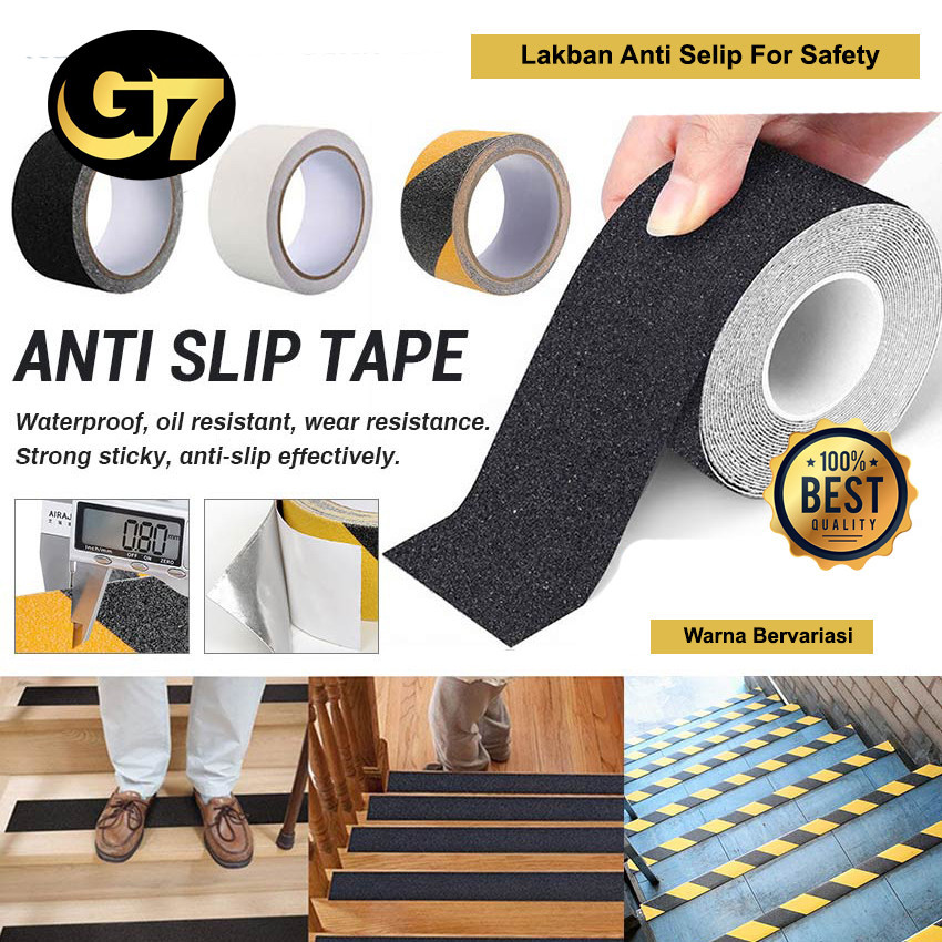 Lakban Anti Slip Tangga Stiker Lantai Antislip Tape Safety Grip Anti Selip Stiker Solatip Silica Lan