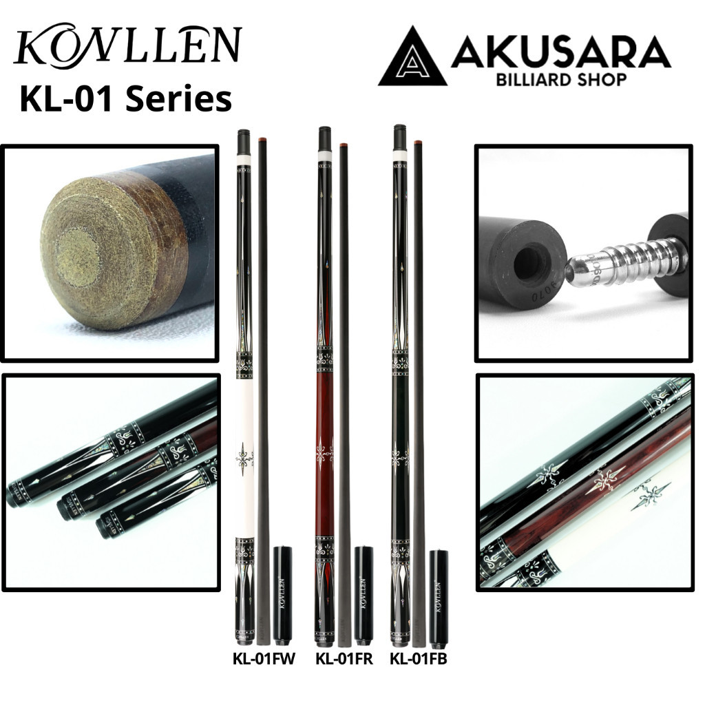 Konllen KL-01 Series Stik Billiard Carbon Fiber Cue Free Extension