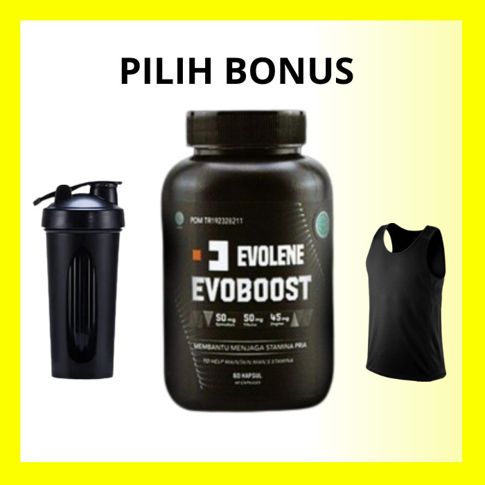 EVOBOOST 1 BOTOL ISI 60 BPOM HALAL EVOLENE TESTOSTERONE BOOSTER MEMBANTU MENJAGA STAMINA PRIA KESEHA