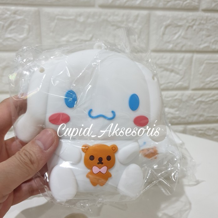 TAS TALI/POUCH KECIL/DOMPET KECIL BAHAN JELI CINNAMONROLL PUTIH