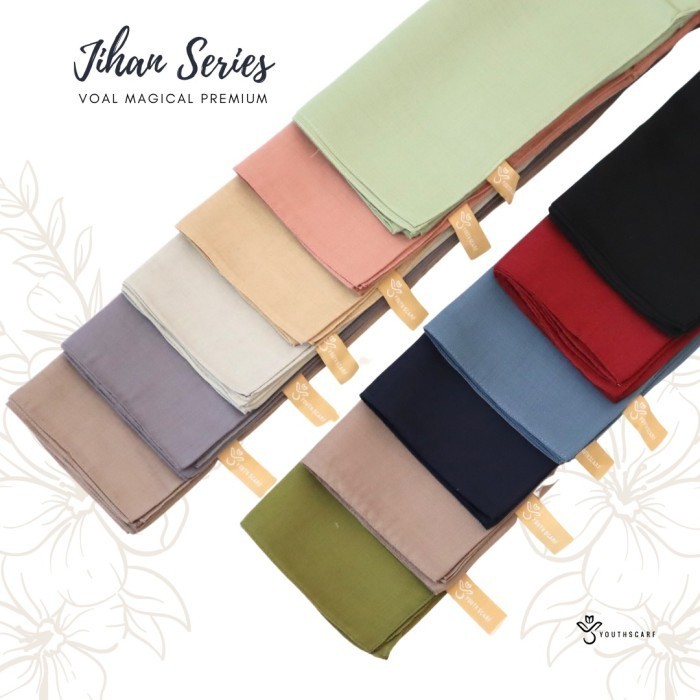 Youthscarf -  JIHAN SERIES  Hijab Segi Empat - Voal Magical  - PLANTY