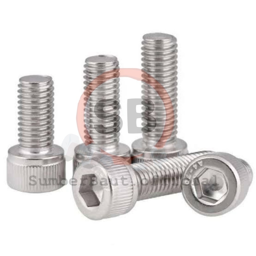 M8x120 Baut L Stainless SS 304 Hex Head Socket Screw 8 x 120