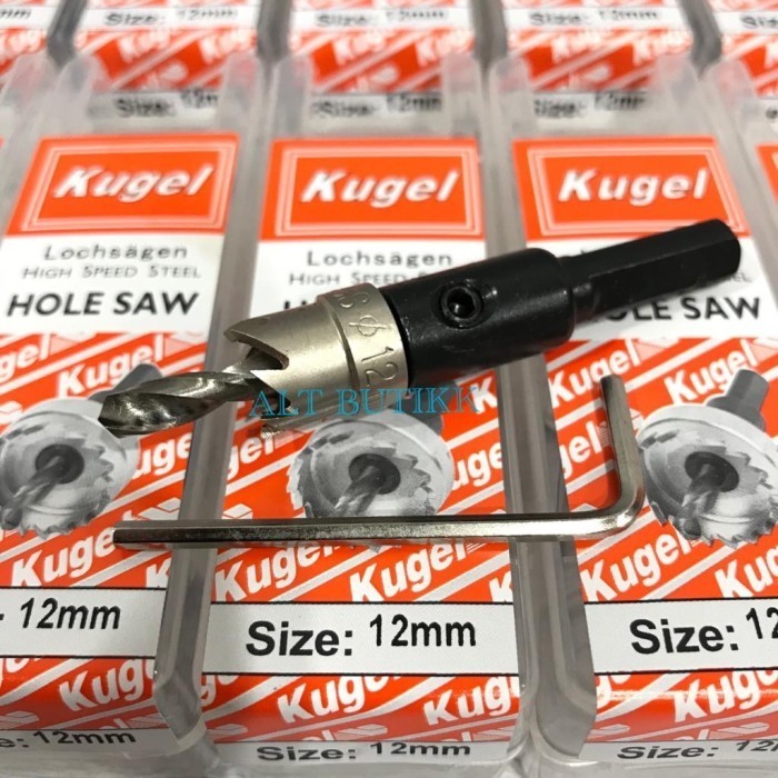 mata bor besi kugel KUGEL HOLE SAW BESI H.S.S 12 mm - MATA BOR BESI HSS ORIGINAL 