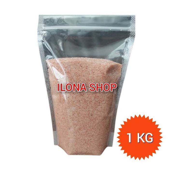 

Garam Himalaya Asli Murni Original 1 Kg / Natural Himalayan Pink Salt 1Kg