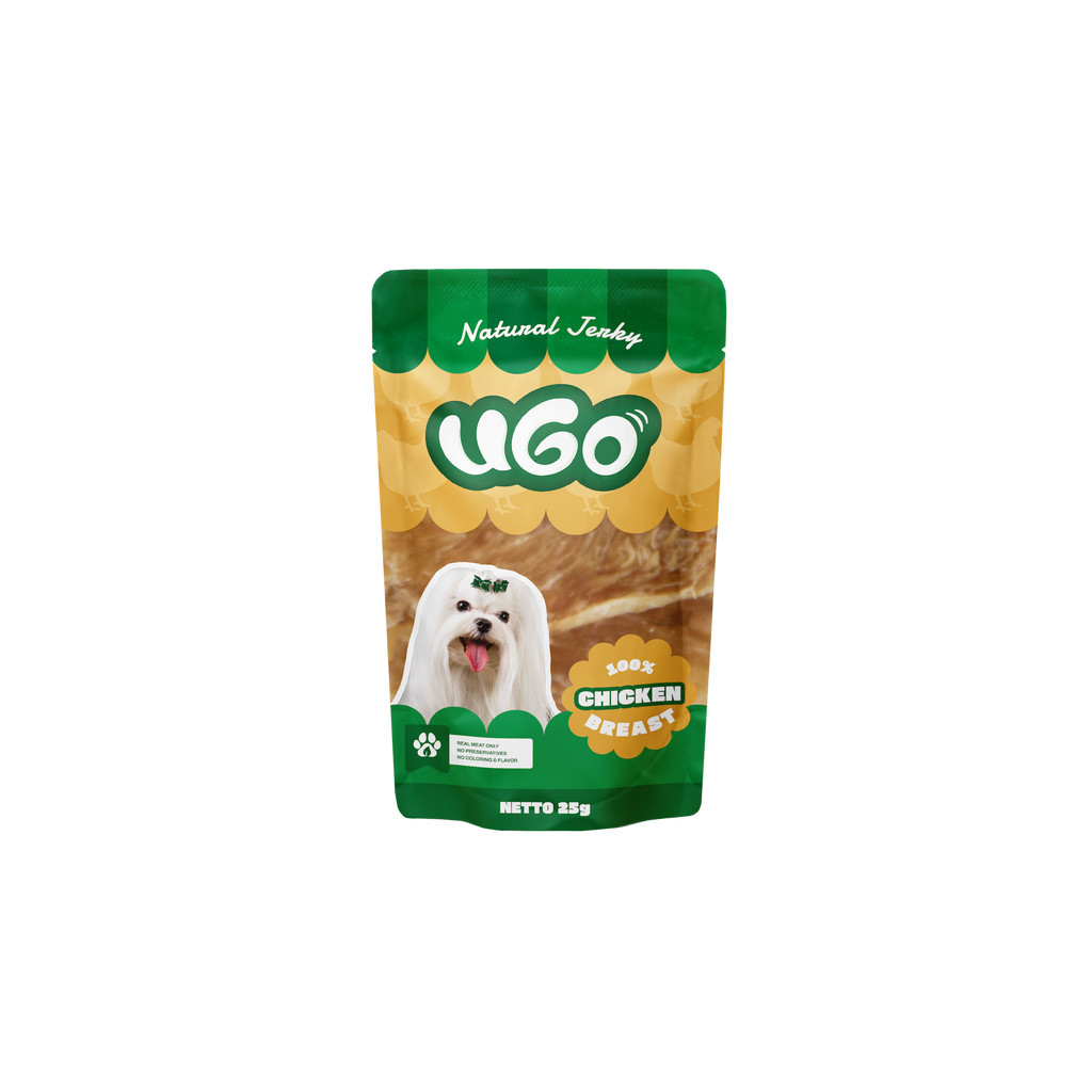 UGO Chicken Breast Jerky 25gr -  Snack Anjing Kucing