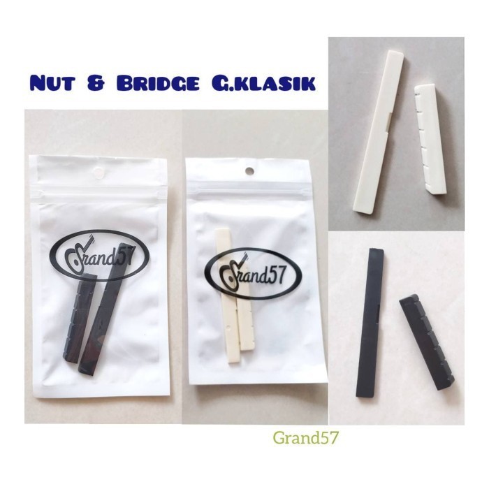 bridge saddle nut gitar klasik saddle nut bridge gitar classic nylon - Ivory