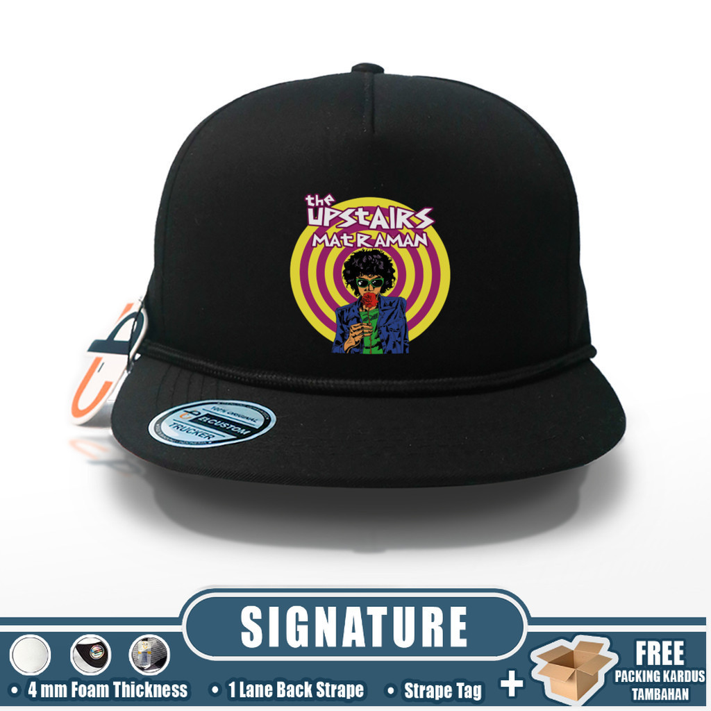 Signature - THE UPSTAIRS SNAPBACK CAPS /  Band / Topi Snapback / Topi Twill / Design Custom / SB Dri