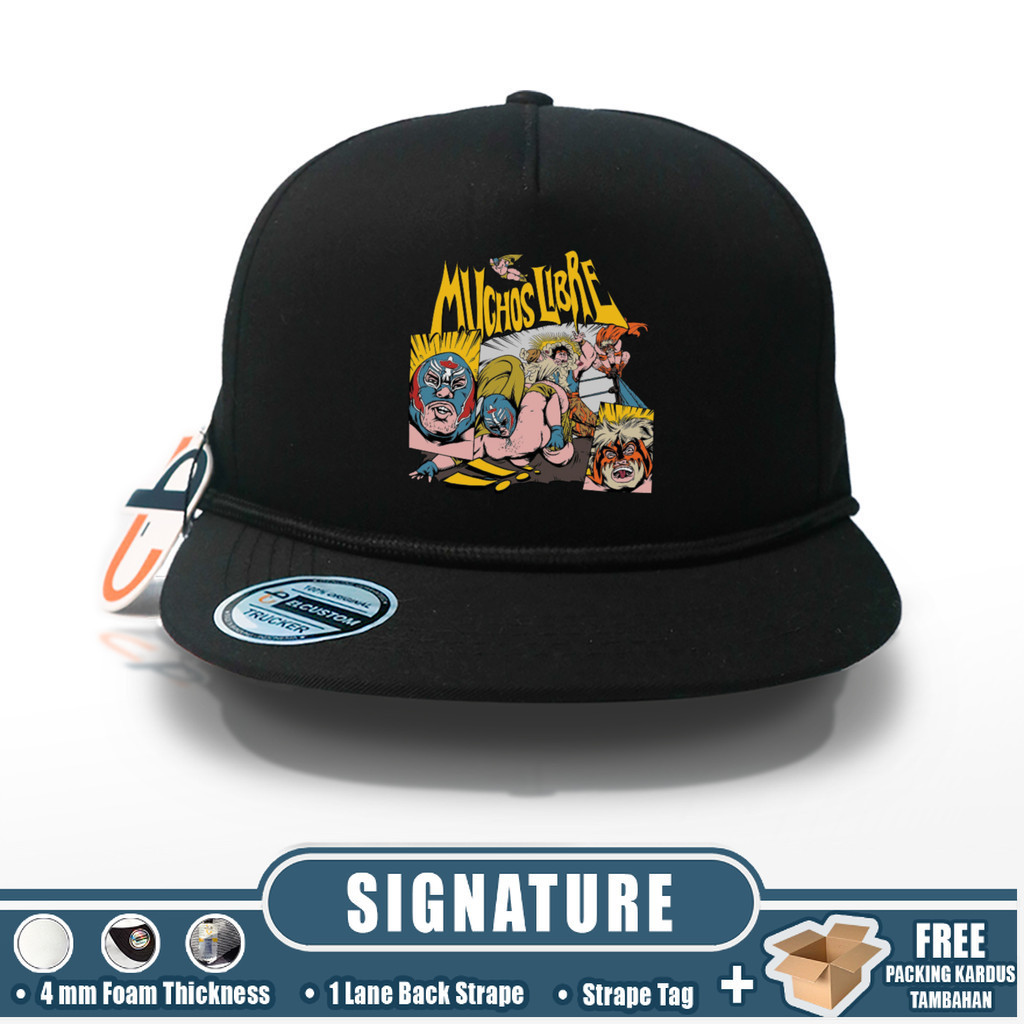 Signature - MUCHOS LIBRE SNAPBACK CAPS /  Band / Topi Snapback / Topi Twill / Design Custom / SB Dri