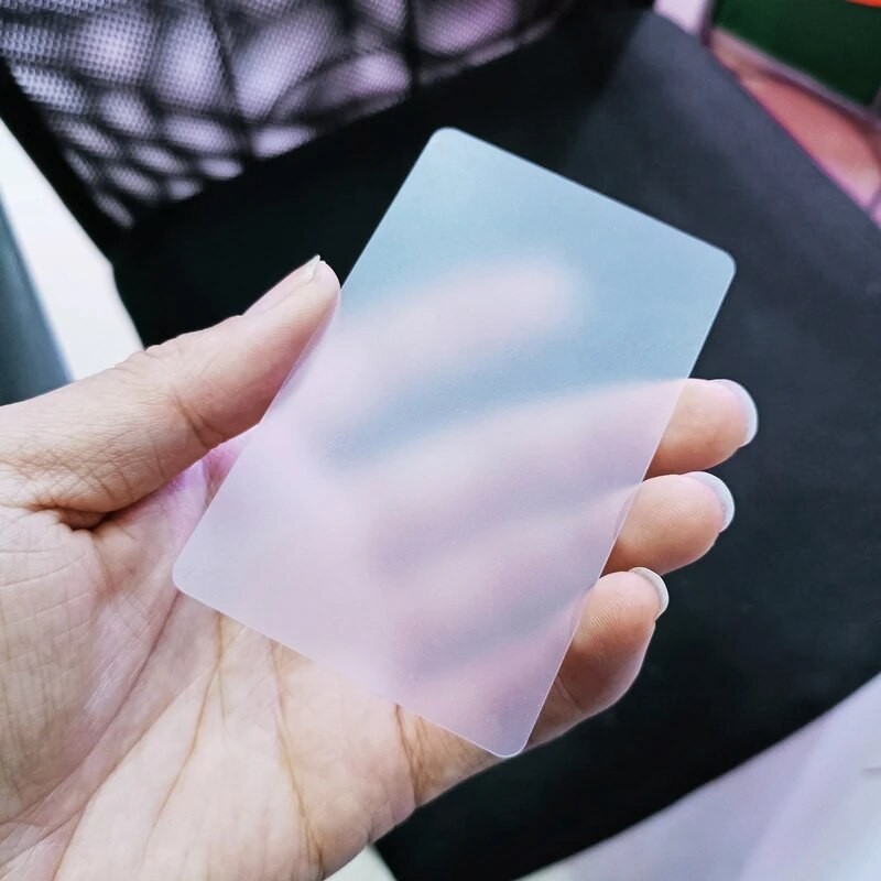 

Matte Pvc Blank Transparent Business Card Plastic Waterproof Without Printing for Handwriting School Office Supplies
