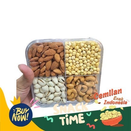 

Special Diskon PAKET KACANG 4 IN 1 | Kacang Mix 4in1 | Mix Nuts Kacang Sekat 4 | Paket 4 Jenis Kacang Dalam Satu Kotak Hadiah Umroh & Haji | Cemilan