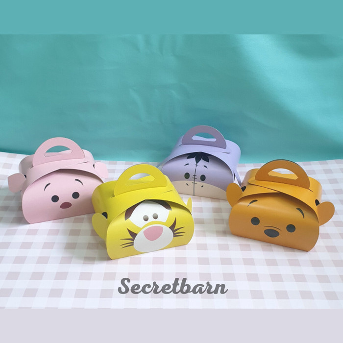 

Winnie The Pooh Ulang tahun Birthday Box Goodie Bag Ultah tas souvenir