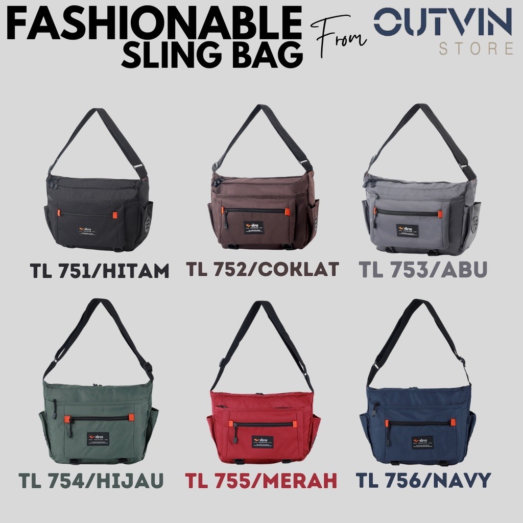 Tas Selempang Pria Sling bag Slempang Kerja Distro Besar Murah Promo Tas Bahu Cowok Ori hp kamera