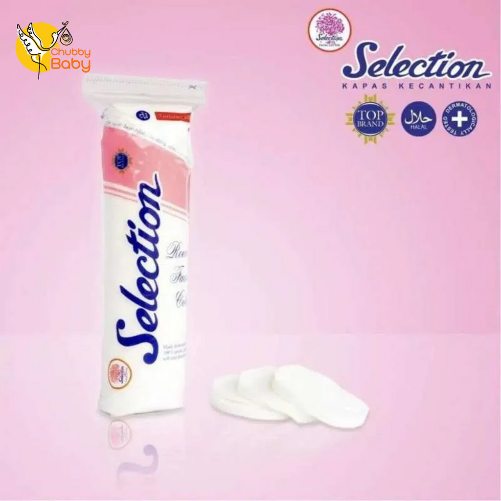 Selection - Facial Cotton Round Oval isi 80pcs | Kapas Bulat