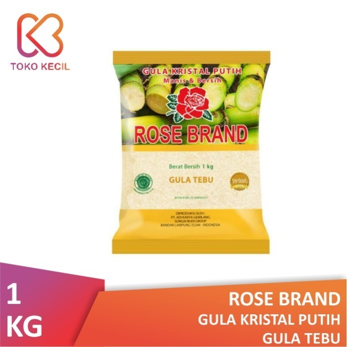 

Rose Brand Gula Kristal Putih Tebu 1kg