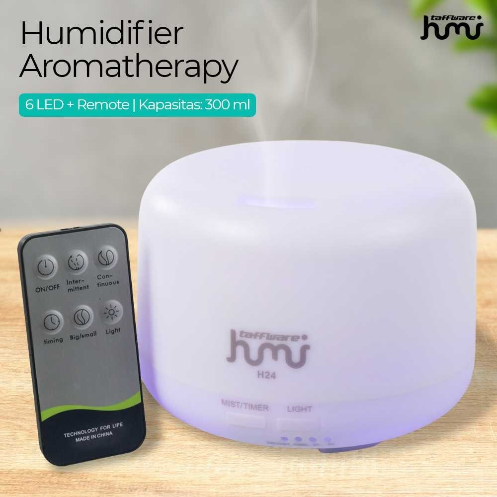 COD Humidifier Diffuser Pengharum Pelembab Uap Aromaterapi Ruangan Besar 7 LED RGB Dengan Remote 300