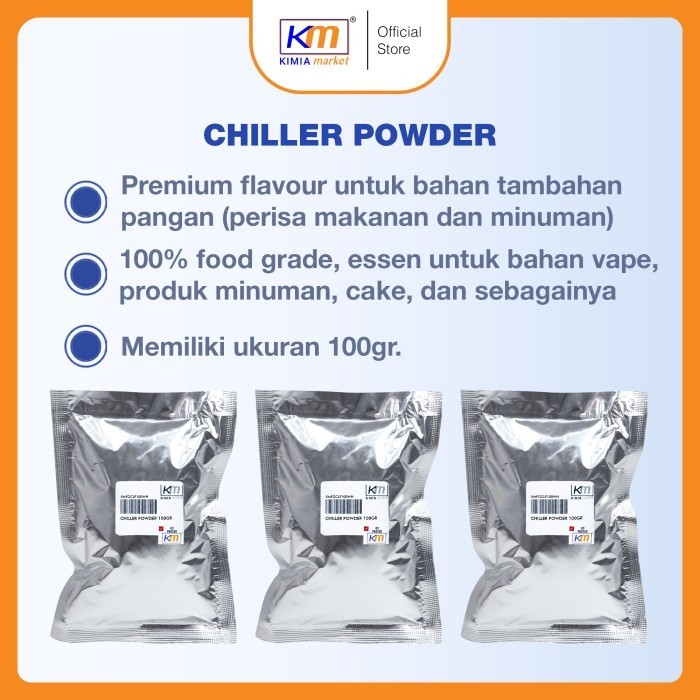 

Chiller Powder Cooling Agent 100gr bahan vape Food Grade