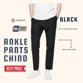 TREEGOUD CELANA ANKLE PANTS PRIA CELANA CHINO ANKLE PRIA ANGKLE PANTS  - Cream, 36-38