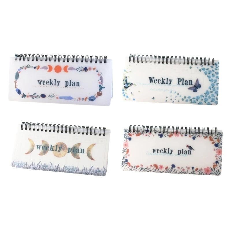 

Weekly Planner with Tearable Page Twin-coil Binding Undated Weekly Planner Notebook Appointment for Women Men