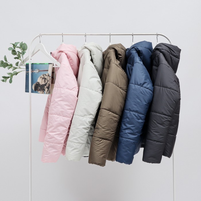 Flow Jacket Puffer Hoodie  Winter Unisex - Broken White, XXL