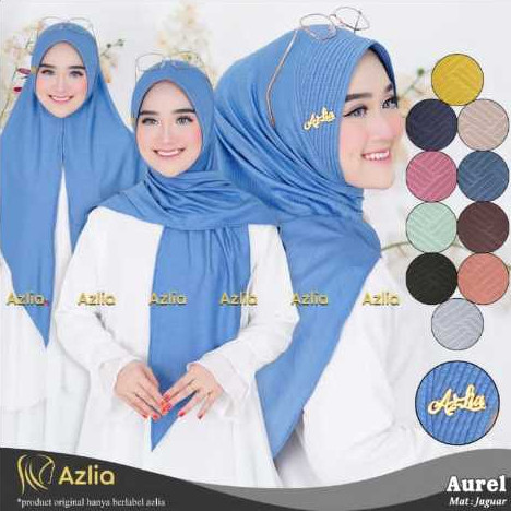 Hijab instan segitiga malay pad antem / hijab daily instan matt jersey jaguar Aurel by Azila- Kinanh