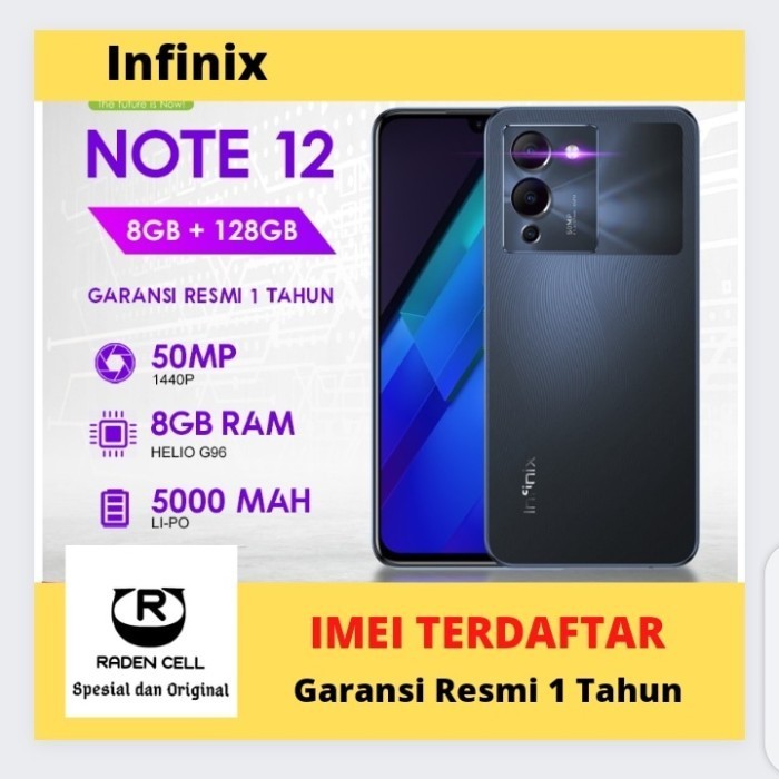 promo ramadhan sale Infinix Note 12 Ram 8/128 GB Handphone 4G HP Android 4G Garansi Resmi