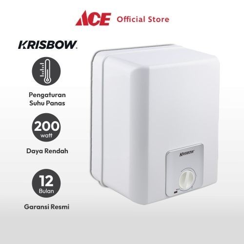 Ace - Krisbow Water Heater Listrik 200 Watt - Putih