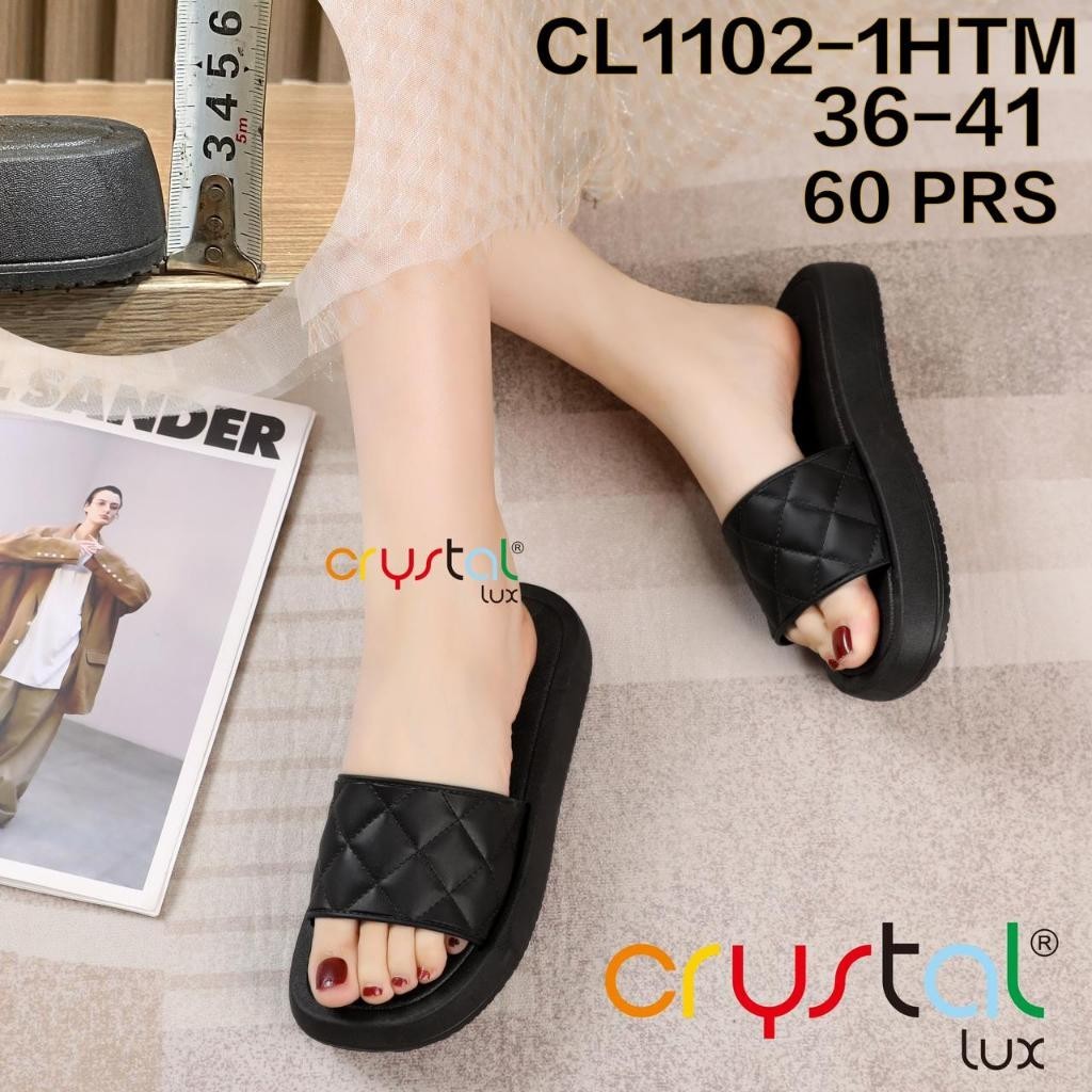 Sandal Selop Wedges Wanita | Sandal Selop Jelly Wedges | Sandal Slop Wedges | Slip On Wegdes Empuk |