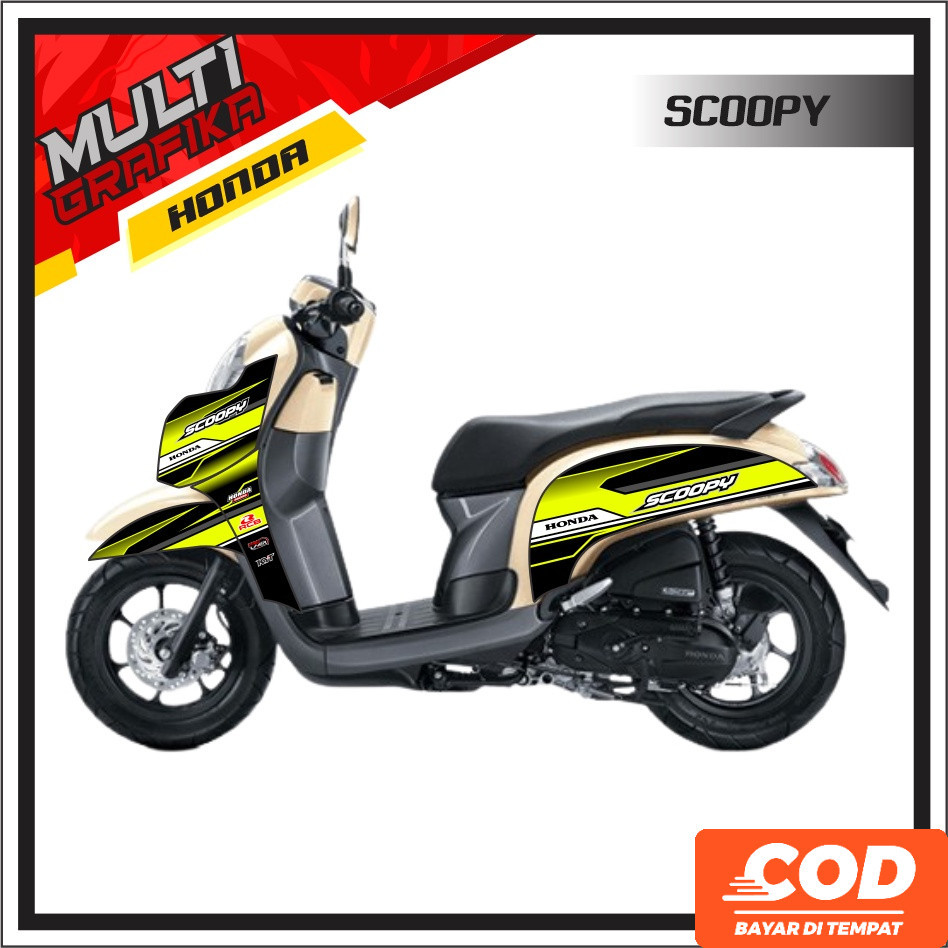 Striping Sticker SCOOPY Decal Variasi Aksesoris Emblem Motor Body Motor HONDA SCOOPY 2020 2019 2018