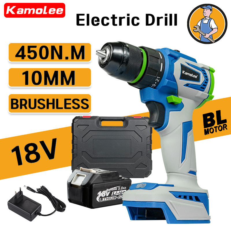 Kamolee DDF485 450N.M 10MM Electric Drill  [Kompatibel Dengan Baterai Makita/JLD]
