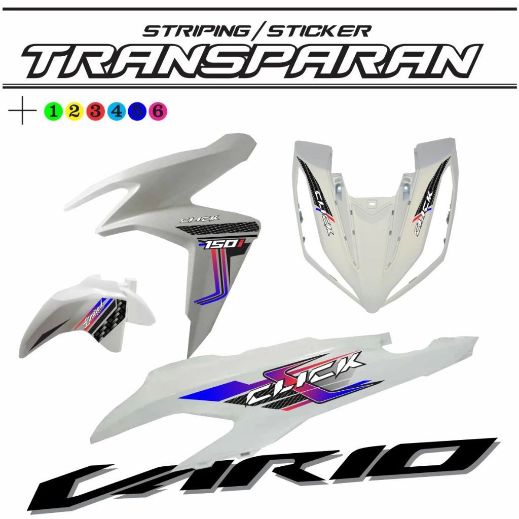 STRIPING TRANSPARAN UV VARIO LED NEW GEN 1 STICKER MOTOR VARIO TAHUN 2018 2019 2020 2021 MOTIF KEREN