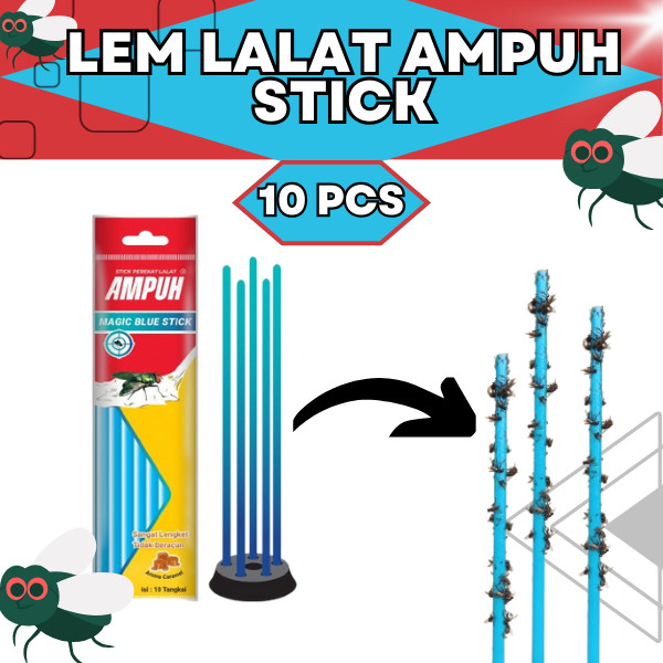 

[ ISI 10 STICK ] LEM LALAT MAGIC BLUE STICK ISI 10 BATANG