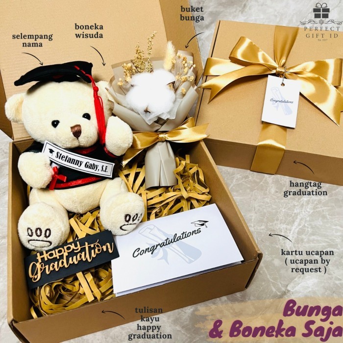 

[New Arrival HADIAH WISUDA / KADO WISUDA / HAMPERS WISUDA / HAMPERS GRADUATION GIFT - Bunga&BonekaSja, Toga Merah