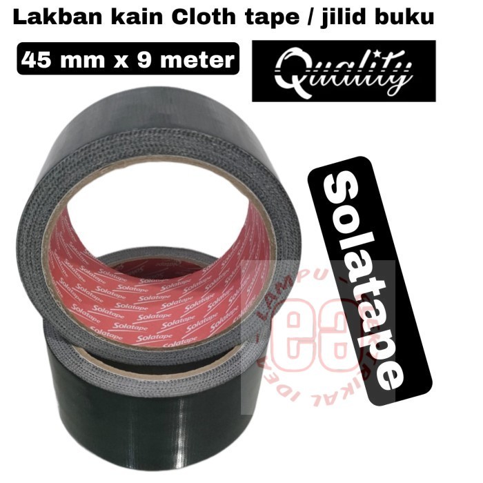 

LAKBAN SEDANG ISOLASI KAIN HITAM | JILID BUKU | CLOTH TAPE | SOLATAPE Murah Berkwalitas
